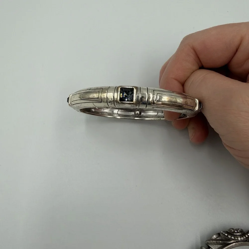 BRIGHTON‎ JEWELRY LOT 3 Bracelets 1 Necklace Silver